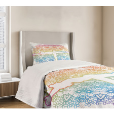 Woman in Balance Mandala Bedspread Set