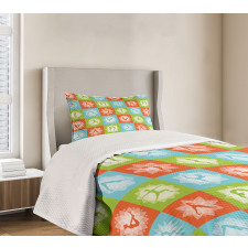 Mind and Body Poses Lotus Bedspread Set
