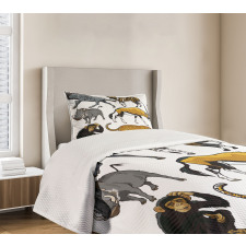 Cartoon Wild Animals Africa Bedspread Set