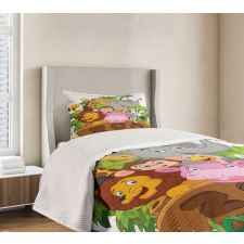 Happy Animals Fresh Trees Bedspread Set