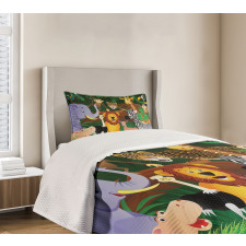 Exotic Jungle Cheerful Fun Bedspread Set