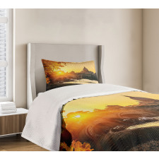 Sunset Tiber River Rome Bedspread Set