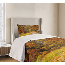 Idyllic Rural Park Woods Bedspread Set