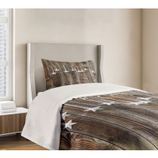 Grey Stars Bedspread Set