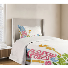 Hibiscus Bedspread Set