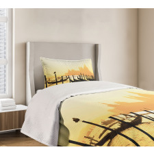 Romantic City at Sunrise Bedspread Set