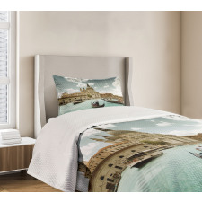 Grand Canal in Aerial View Bedspread Set