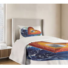 Earth Inner Core Science Bedspread Set