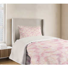 Pale Pink Flower Petals Bedspread Set