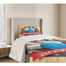 Circular Sport Emblem Bedspread Set