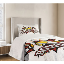 Cartoon Retro Crash Bedspread Set