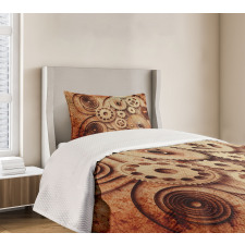 Mechanical Clocks Gears Bedspread Set