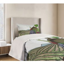 Views of Vineyards Grapes Bedspread Set