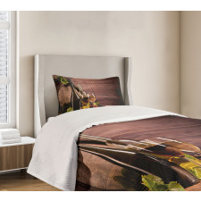 Rustic Viticulture Concept Bedspread Set