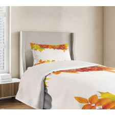 Autumn Branches Border Bedspread Set