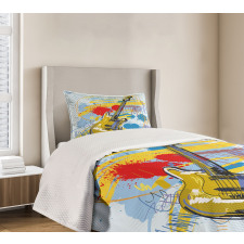 Abstract Musical Instrument Bedspread Set