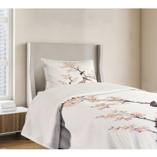 Chinese Paint of Flowers Bedspread Set