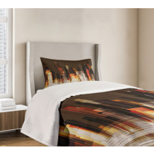 Abstract Urban Downtown Bedspread Set