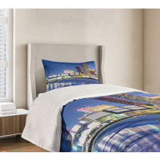 Resort Casinos on Shore Bedspread Set