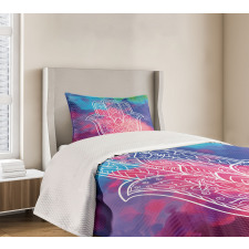 Watercolor Gentle Swirls Bedspread Set