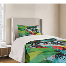 Abstract Bengal Tiger Bedspread Set