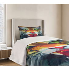 Abstract Portrait Animal Bedspread Set