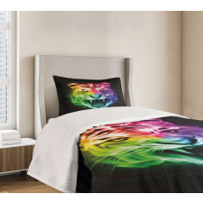 Abstract Feline Colorful Bedspread Set