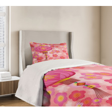 Cherry Blossom New Year Bedspread Set