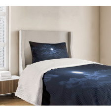 Full Moon Dark Clouds Fog Bedspread Set