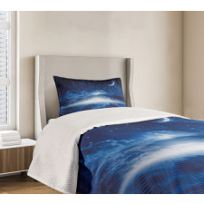 Galaxy Falling Stars View Bedspread Set