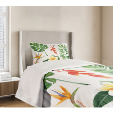 Tropical Flora Bedspread Set