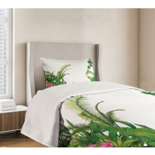 Tropical Plants Exotic Bedspread Set