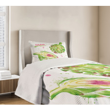 Watercolor Super Food Bedspread Set