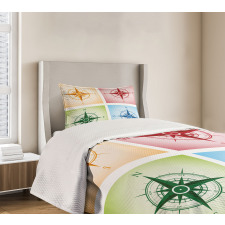 Colorful Windroses Bedspread Set