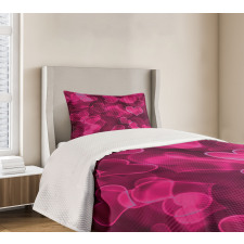 Hearts Blurry Bedspread Set