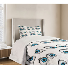 Cartoon Emoticons Funny Bedspread Set