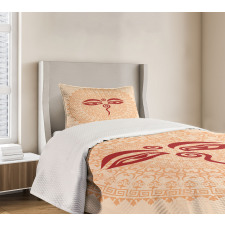 Oriental Mandala Ancient Zen Bedspread Set