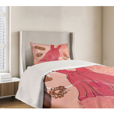 Floral Pink Bedspread Set