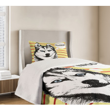 Husky Portrait Bedspread Set