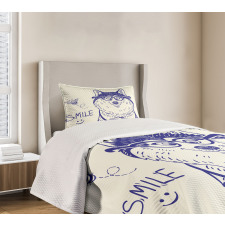 Cartoon Puppy Bedspread Set