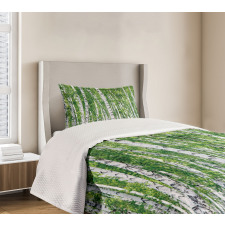 Fresh Summer Leaves Bedspread Set