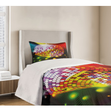 Vivid Disco Ball Bedspread Set