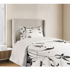 Damask Curl Leaves Bedspread Set