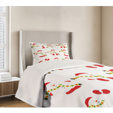 Snowmen with Scarf Bedspread Set