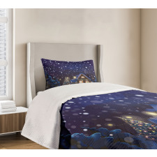 Winter Night House Bedspread Set