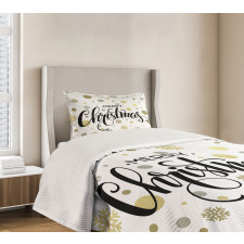 Merry Xmas Snowflake Bedspread Set