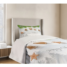 Gingerbread Fir Tree Bedspread Set