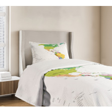 South and North America Bedspread Set