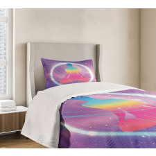 Human Meditation Galaxy Bedspread Set