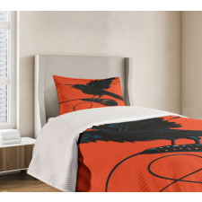 Raven with Microphone Bedspread Set